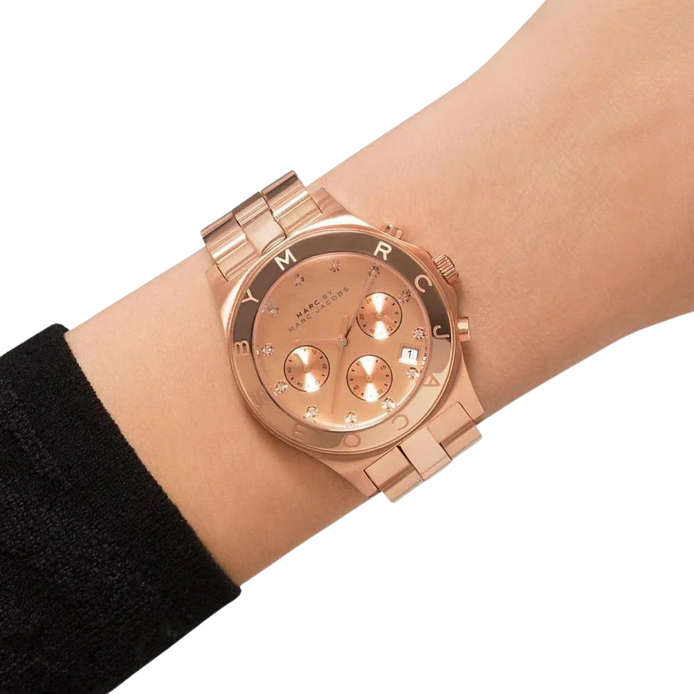 Marc Jacobs Reloj Blade Chronograph Gold Rose