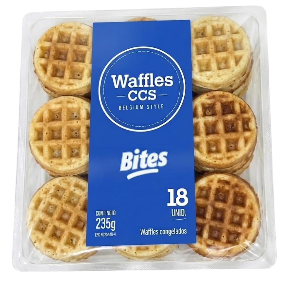 Waffle Belga Tipo Bite 18 Und Waffle Ccs
