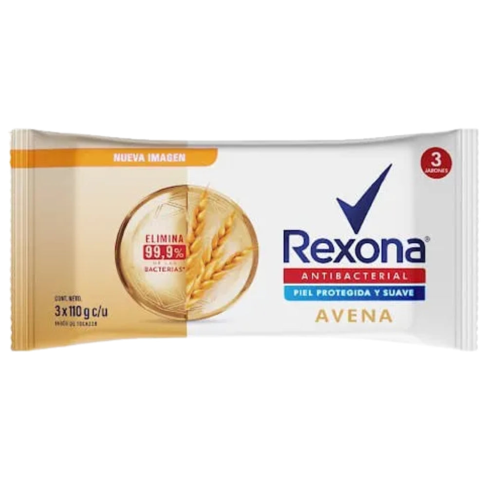 Rexona Jabon Antibacterial Avena 110g