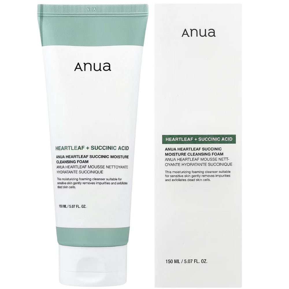Anua Heartleaf + Succinic Acid Moisture Cleansing Foam 150ml