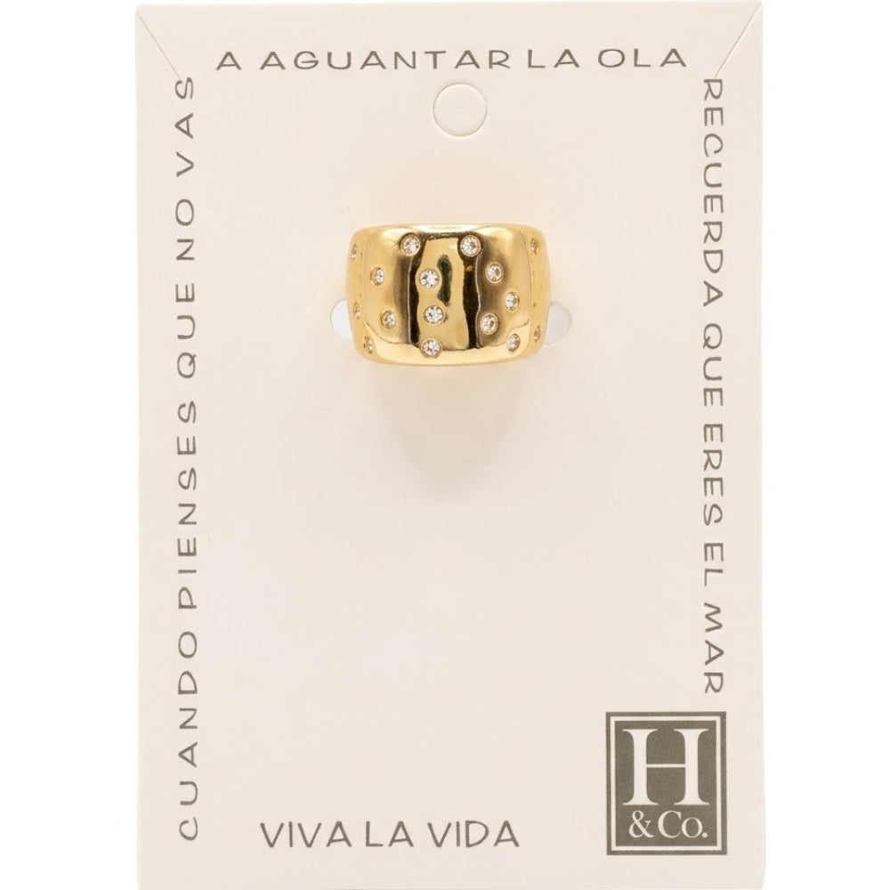 H&Co Anillo Ajustable Para Damas Lumina