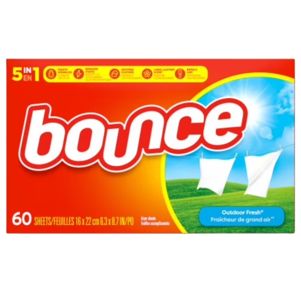 Bounce Pet Hair & Lint Guard Mega Sheet Outdoor Fresh 60 Und