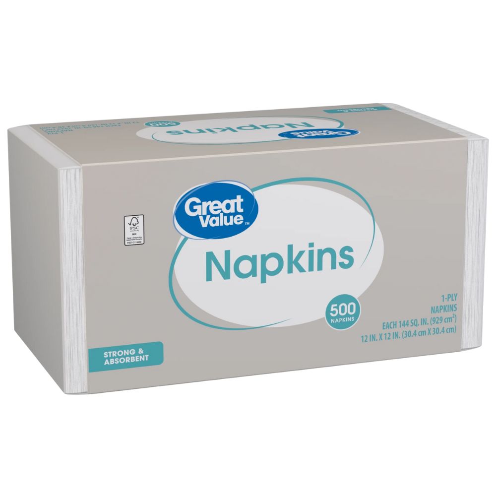 Servilletas Great Value Napkins Strong & Absorbent 500 Und