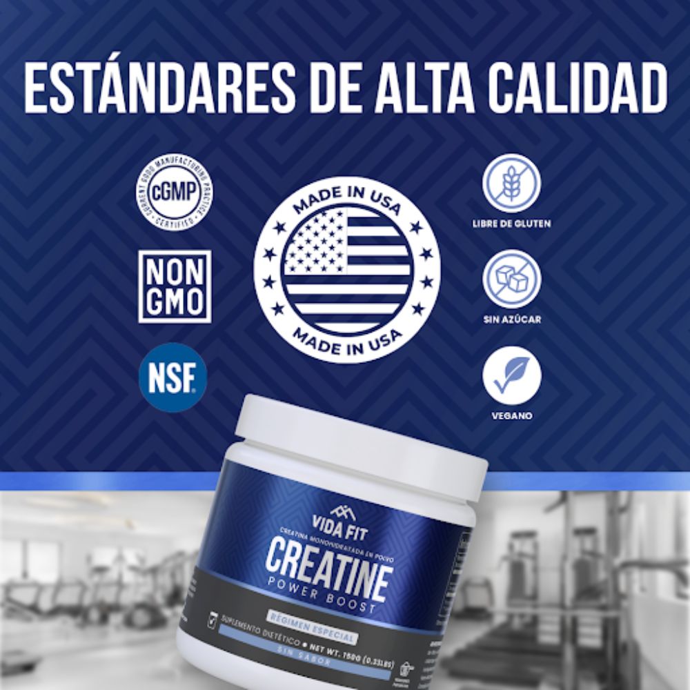 Vida Fit Creatine Power Boost Sin Sabor 300gr