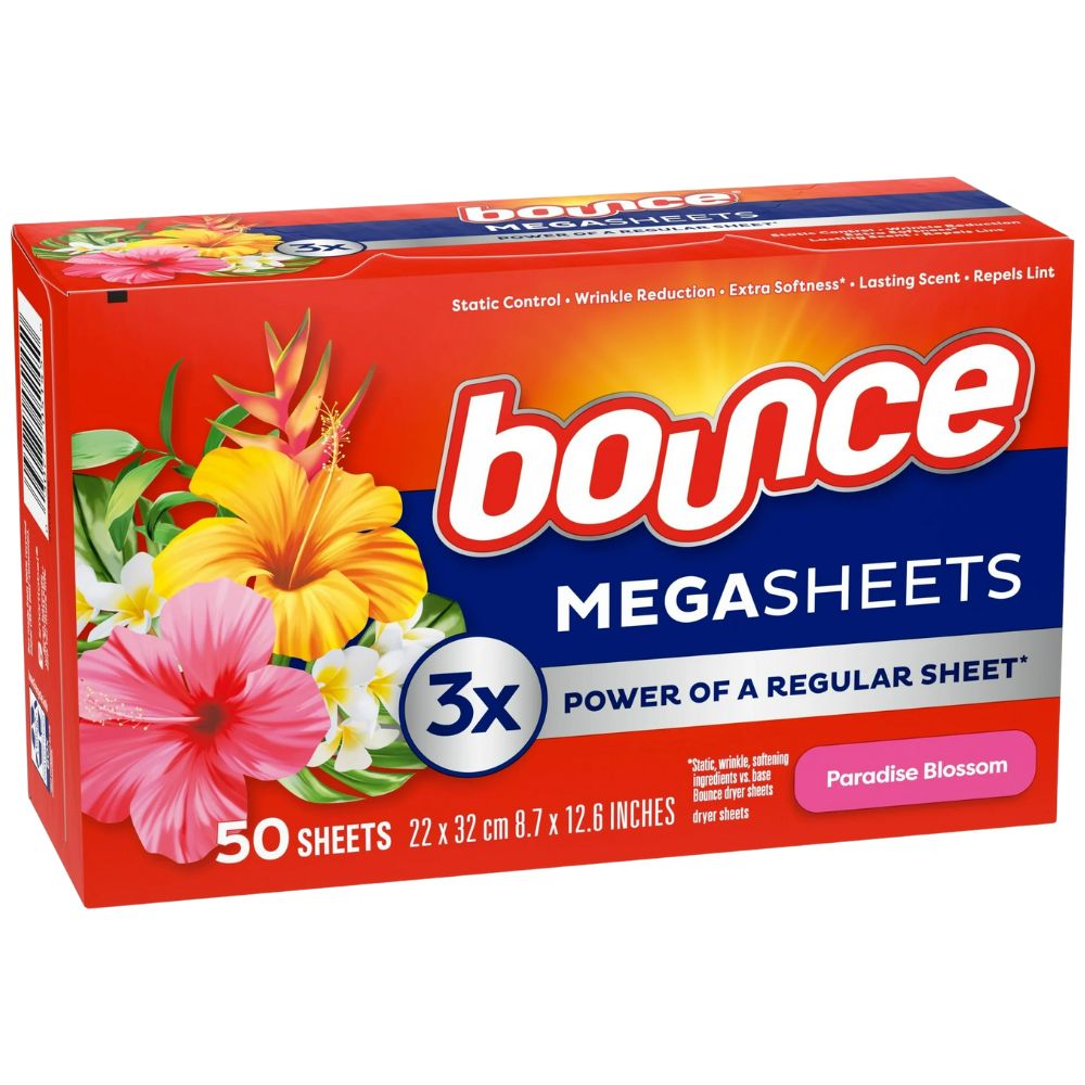 Bounce Pet Hair & Lint Guard Mega Sheet  Paradise Blossom 50 Und