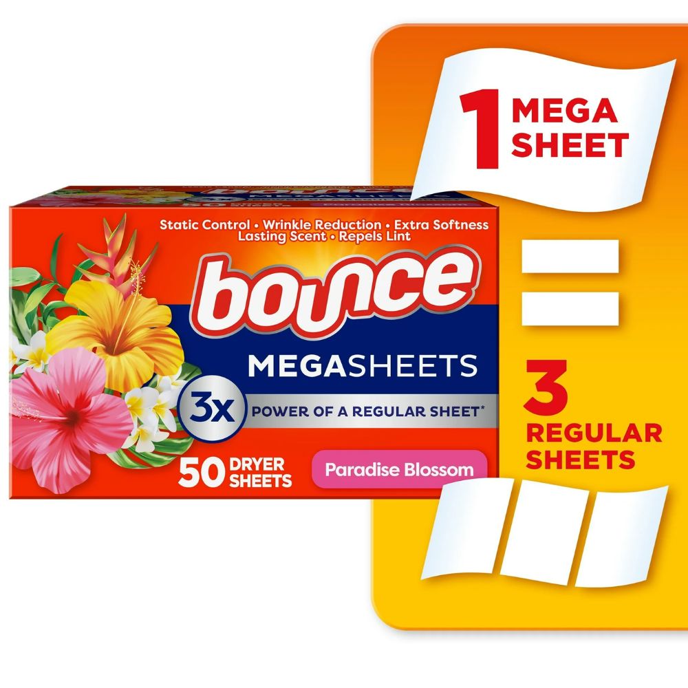 Bounce Pet Hair & Lint Guard Mega Sheet  Paradise Blossom 50 Und