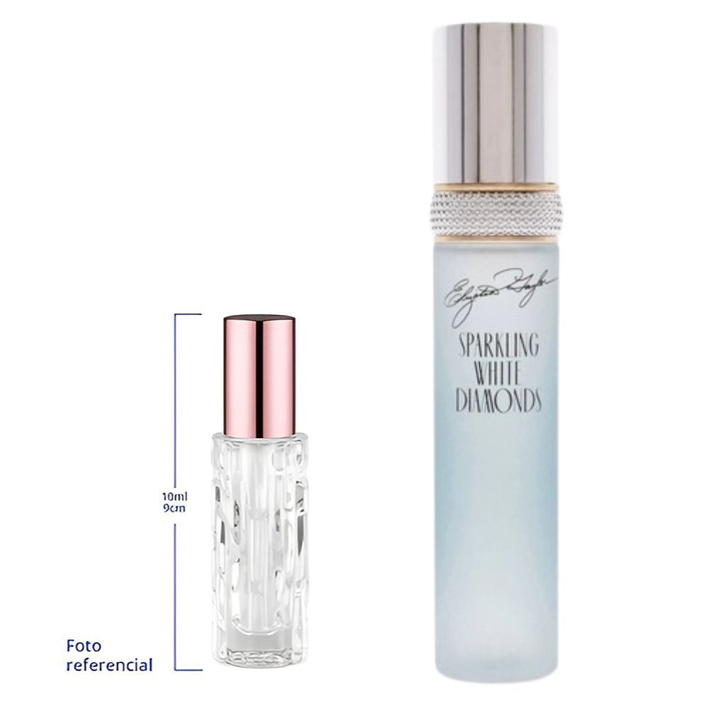 Elizabeth Taylor Sparkling White Diamonds Decant Travel Size 5ml y 10ml de 75 a 150 Sprays Aprox Eau de Toilette For Woman