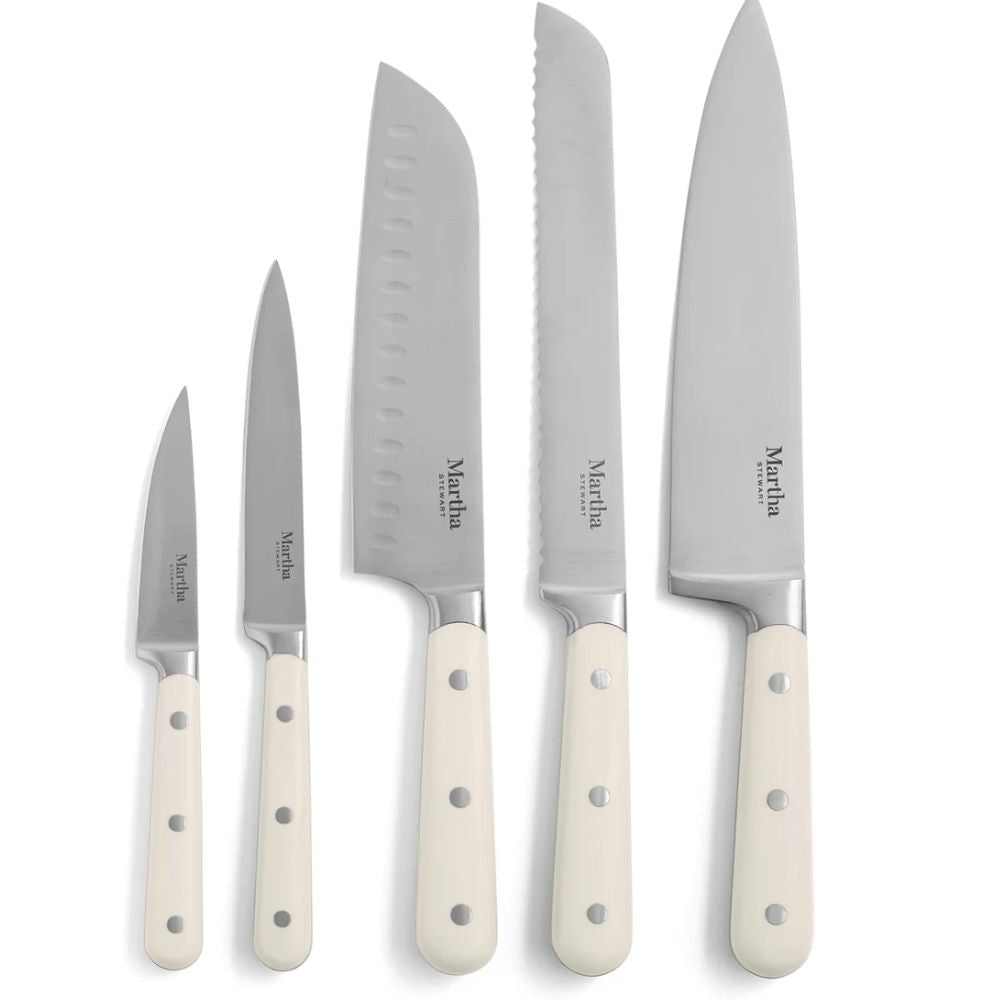 Set De Cuchillos Martha Stewart Everyday Mango Blanco 14 piezas