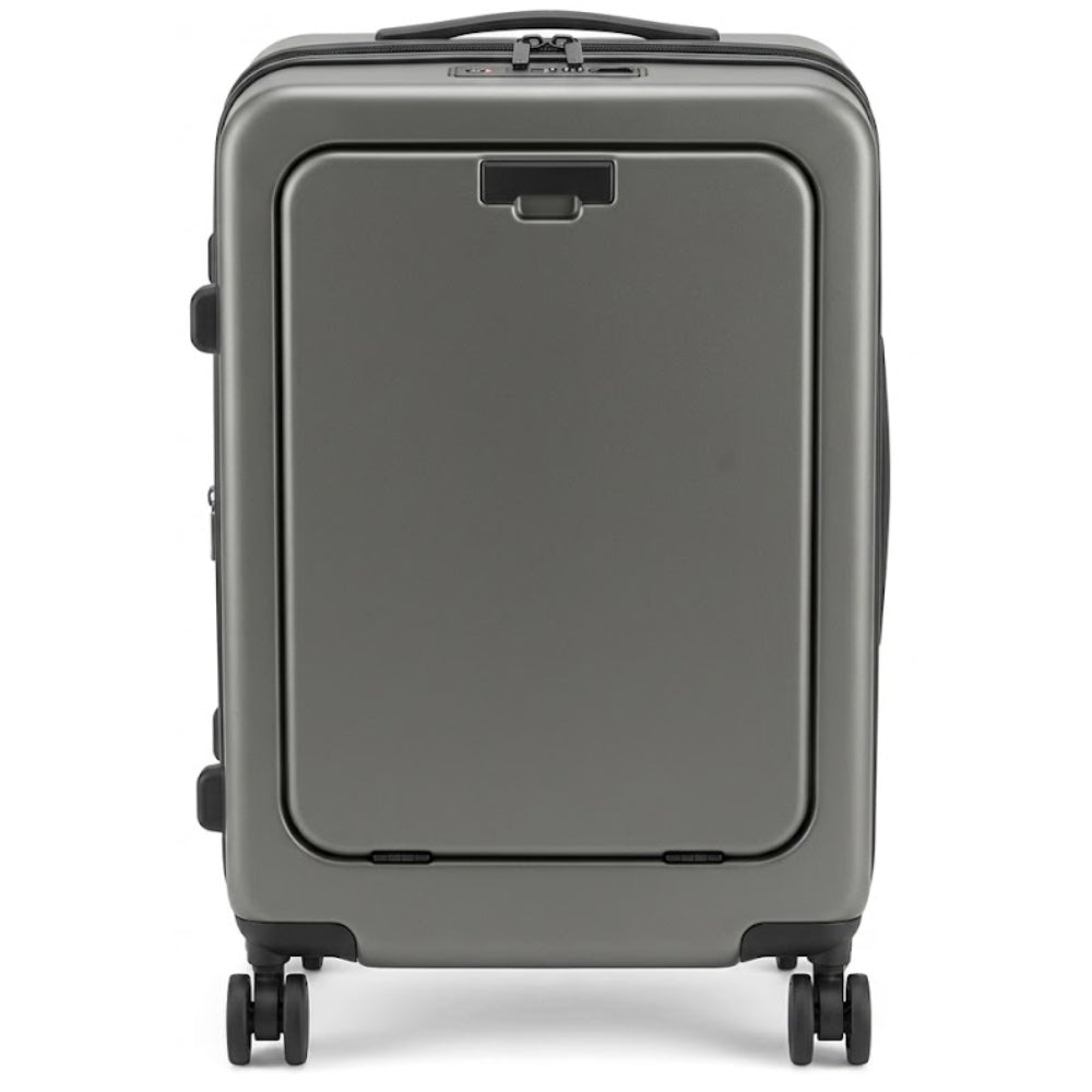 Luggage Maleta Dura De Cabina 20 Pulgadas Color Gris
