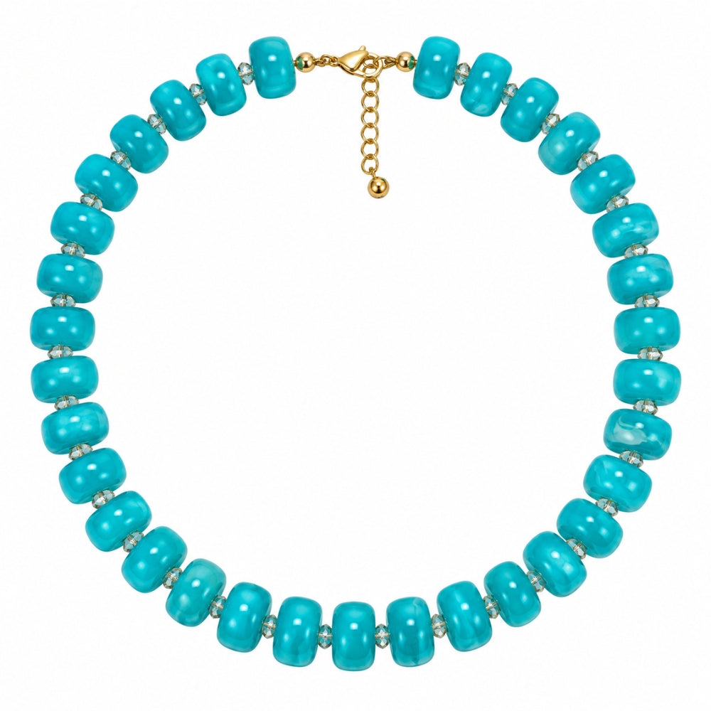 H&Co Collar Ajustable Para Damas Aura Turquesa