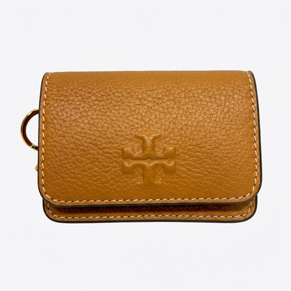 Tory Burch Monedero Thea Flap Card Case Tiramisu