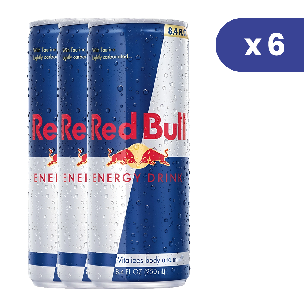 Bebida Energetica Red Bull 6 Und 250ml