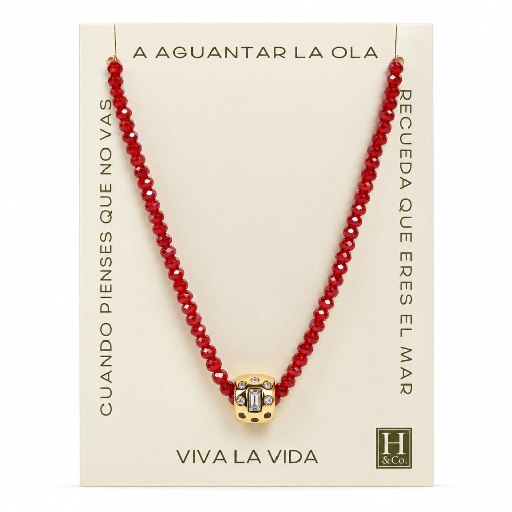 H&Co Collar Para Damas Kairos Carmesí