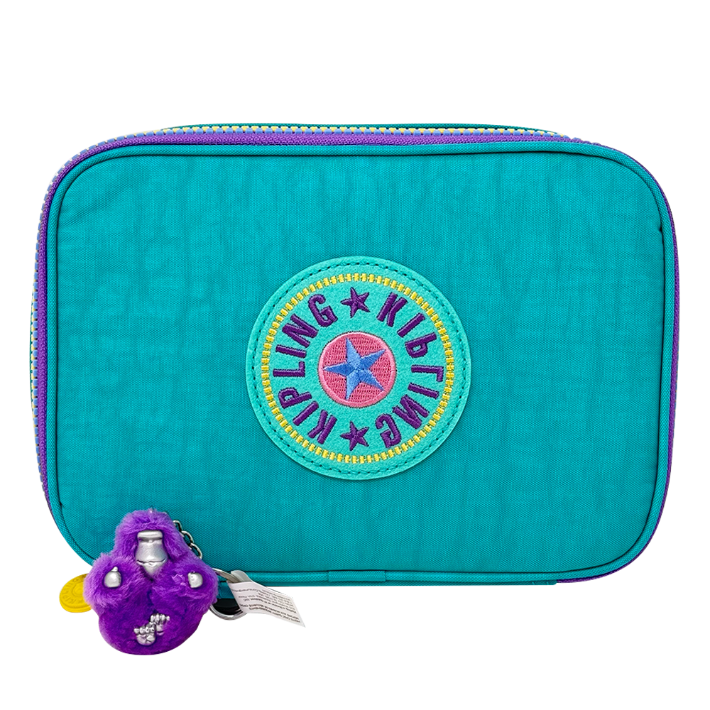 Kipling Cartuchera 100 pens Rainbow Pop Peacock Teal