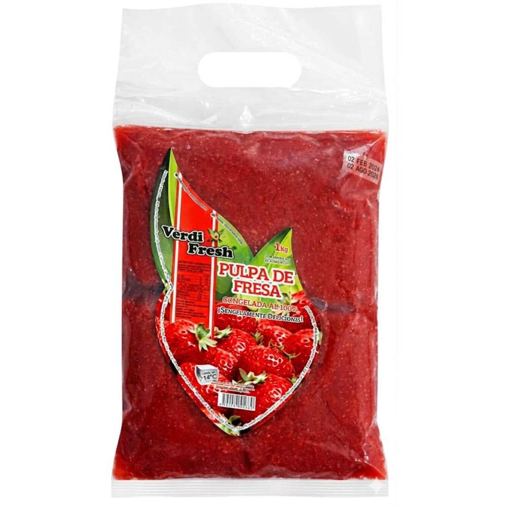 Verdi Fresh Fresa en Pulpa Congelada 1 Kilo