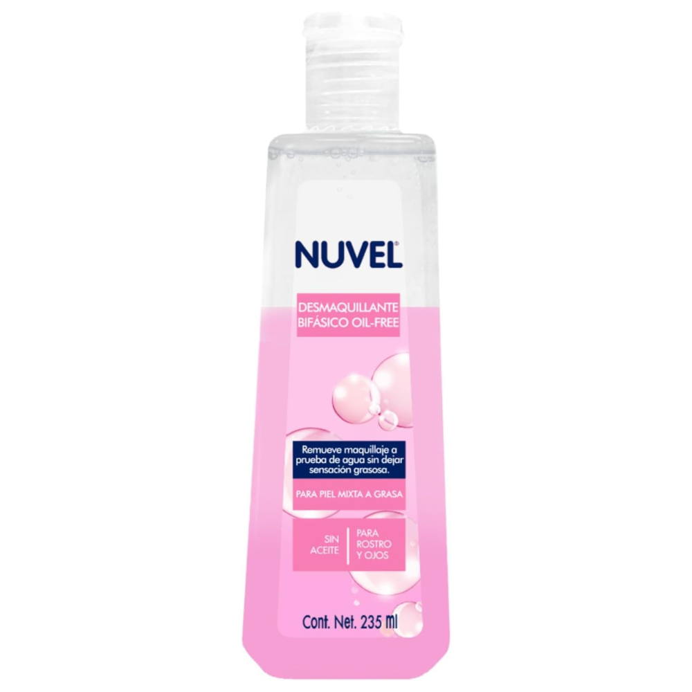 Nuvel Desmaquillante Bifásico Oil-Free Para Piel Mixta A Grasa 235ml