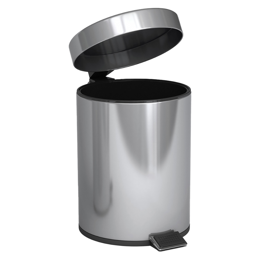 Alfa Hogar Papelera Pedal Bin Acero Inoxidable 5Lt.