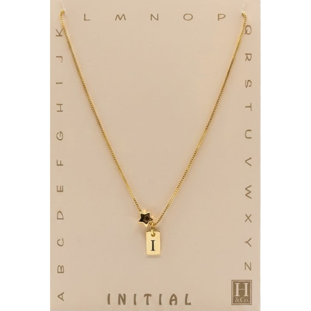 H&Co Collar de Cadena Plaquita Inicial I