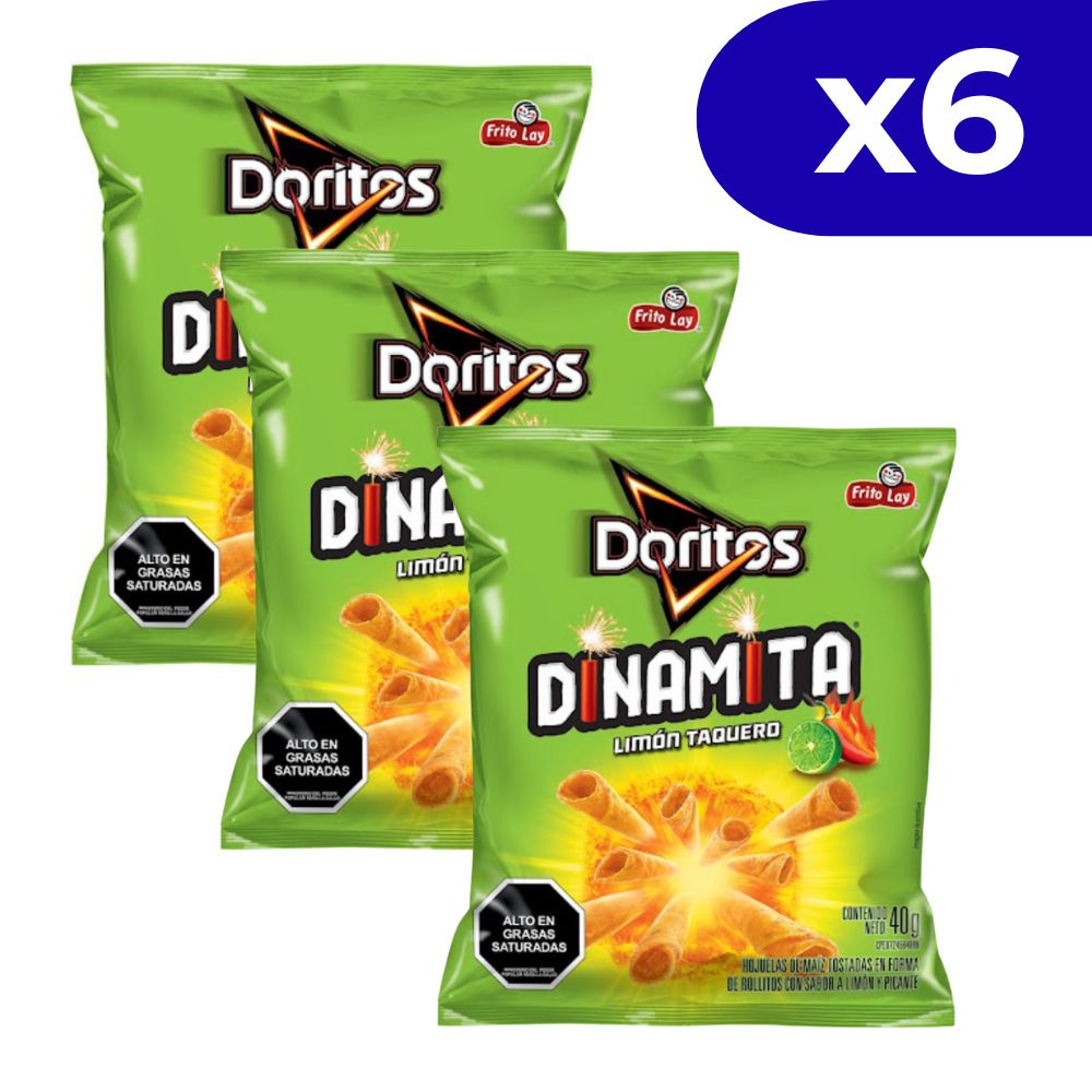 Doritos Dinamita Limon Taquero Pack 6 Und x 40gr
