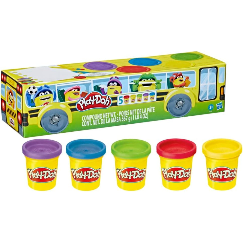 Play-Doh De Vuelta A Clases Pack Plastilinas Moldeadoras 5 Und 567gr