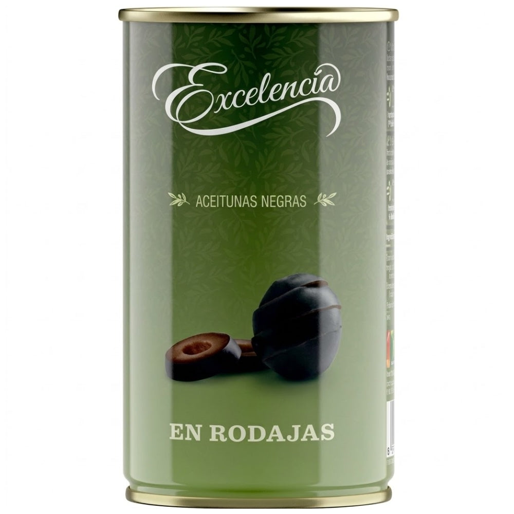 Excelencia Aceitunas Negras En Rodajas Envase Lata 350gr