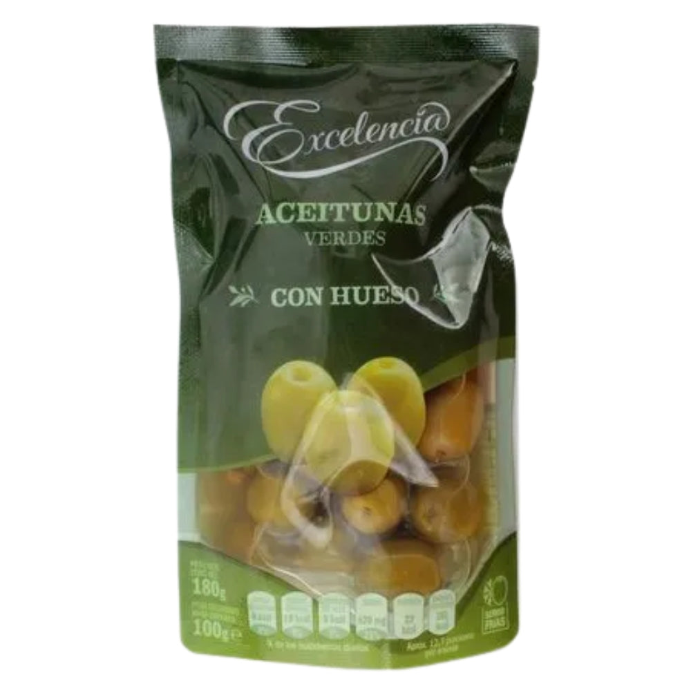 Excelencia Aceitunas Verdes Con Hueso Doypack 180gr