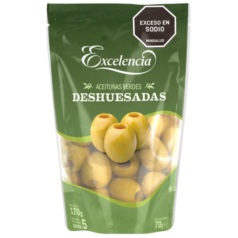 Excelencia Aceitunas Verdes Deshuesadas Doypack 170gr