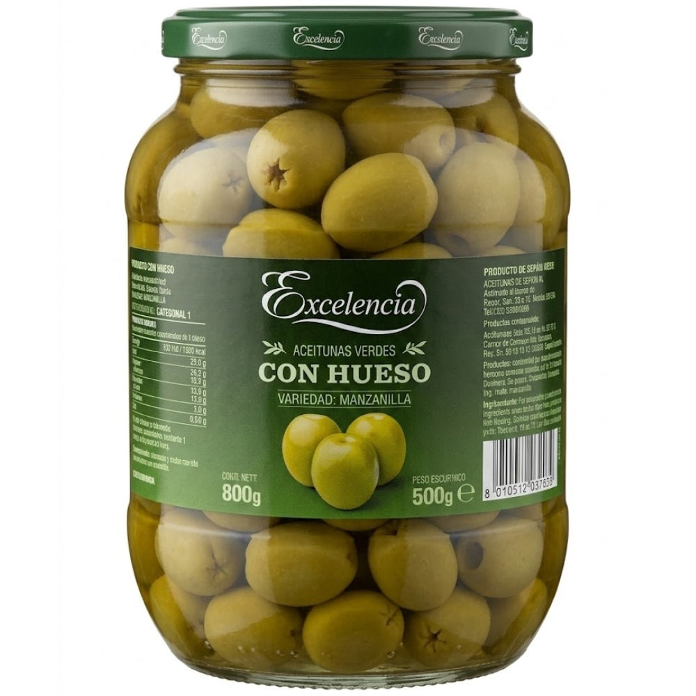 Excelencia Aceitunas Deshuesadas Envase Vidrio 800gr