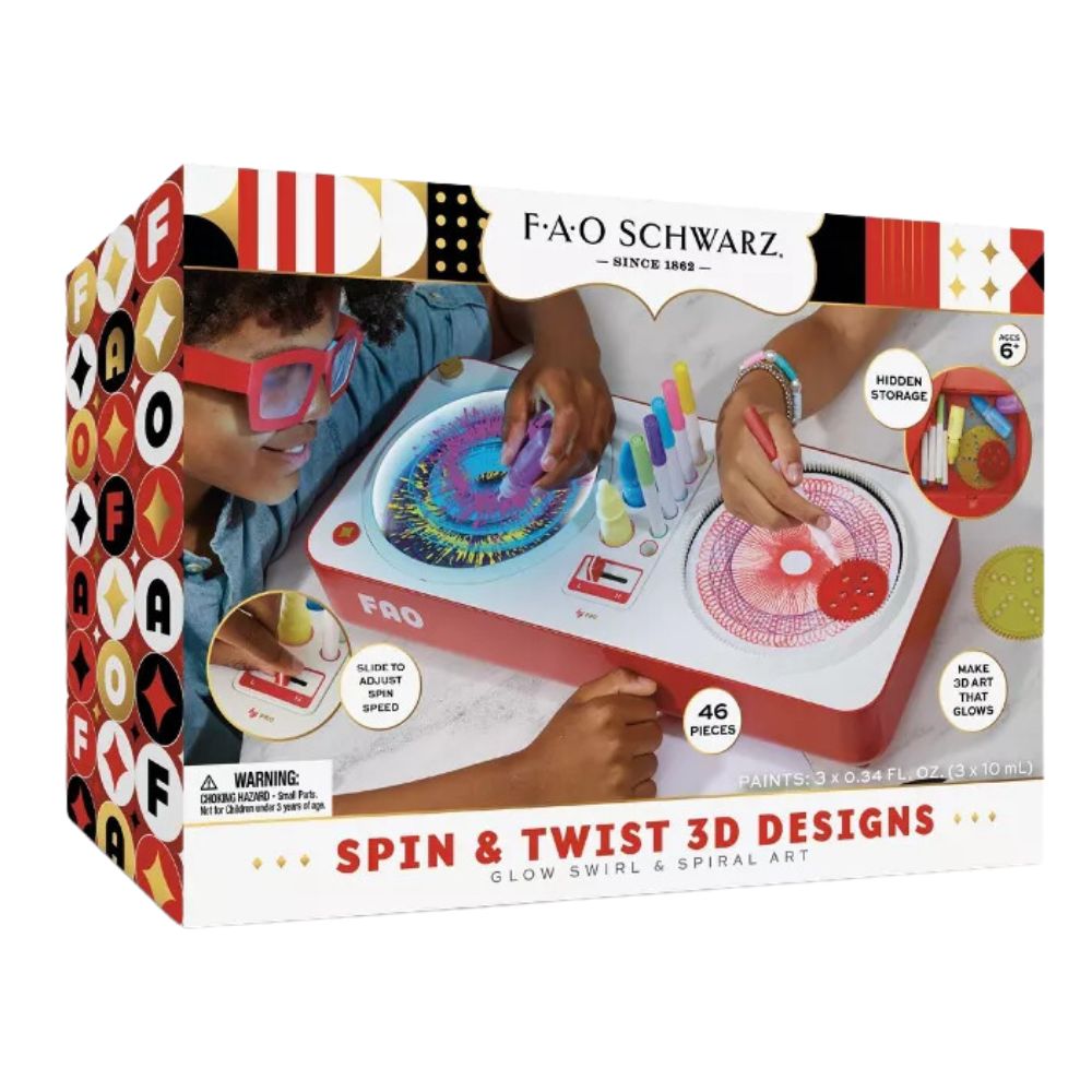 F.A.O Schwarz Spin & Twist 3D Designs Glow Swirl & Spiral Art