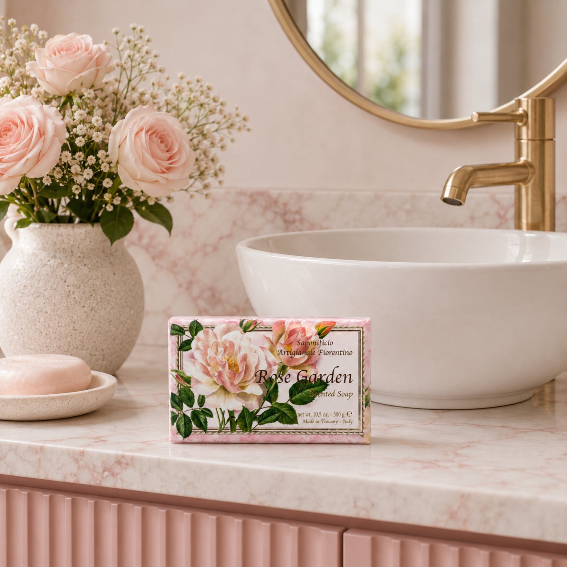 Jabon en Barra Saponificio Artigianale Fiorentino Rose Garden 300g
