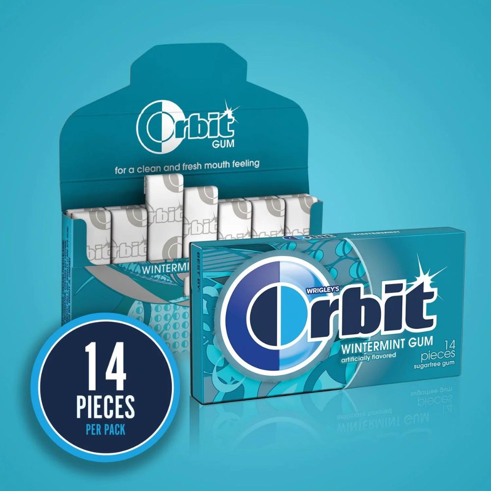 Chicle Orbit Wintermint Gum 3Pack 14und c/u