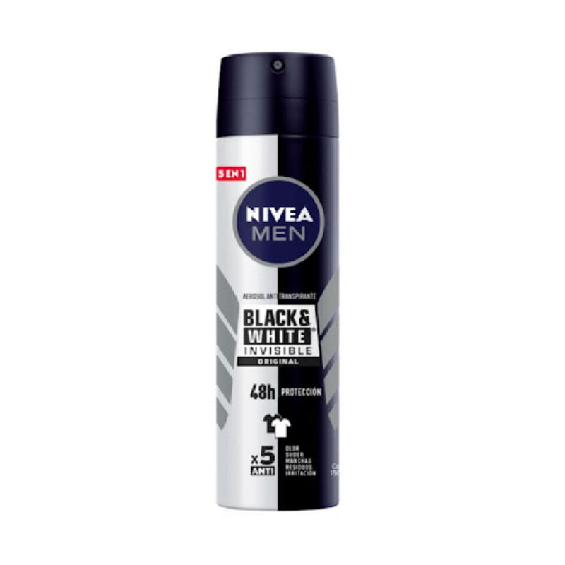 Nivea Desodorante en Aerosol Men Black & White Original Antitranspirante 150ml