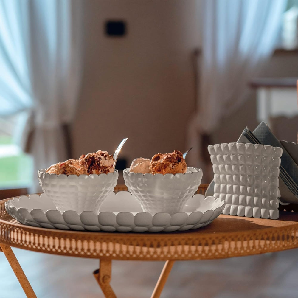 Guzzini Bowl De Plástico Tiffany Color Mauve Green 12cm