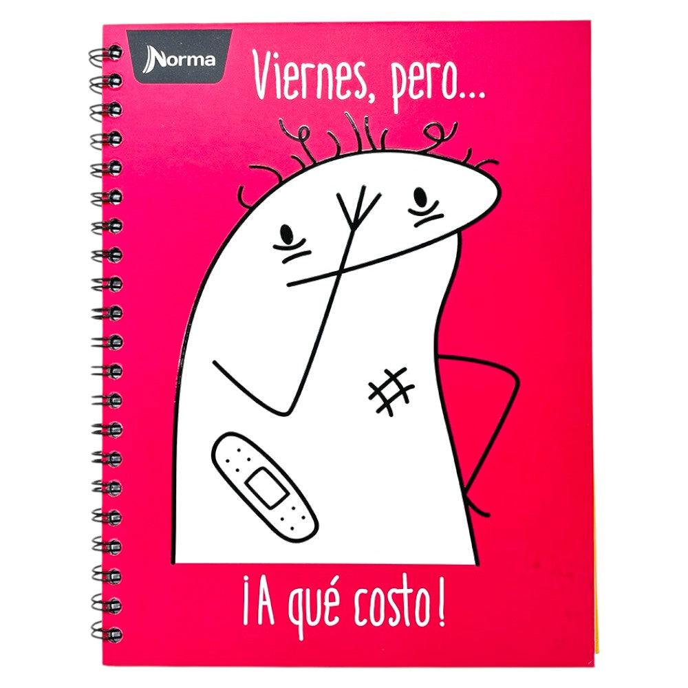 Norma Libreta Argollada Memes Una Materia 80 Hojas Con stickers Diseños Surtidos