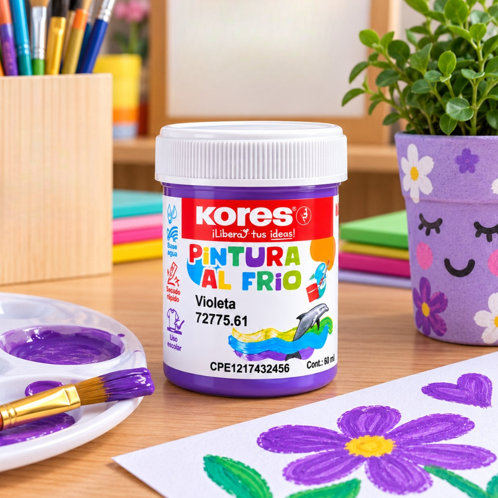 Kores Pintura Al Frio 60ml Color Violeta 1 Und