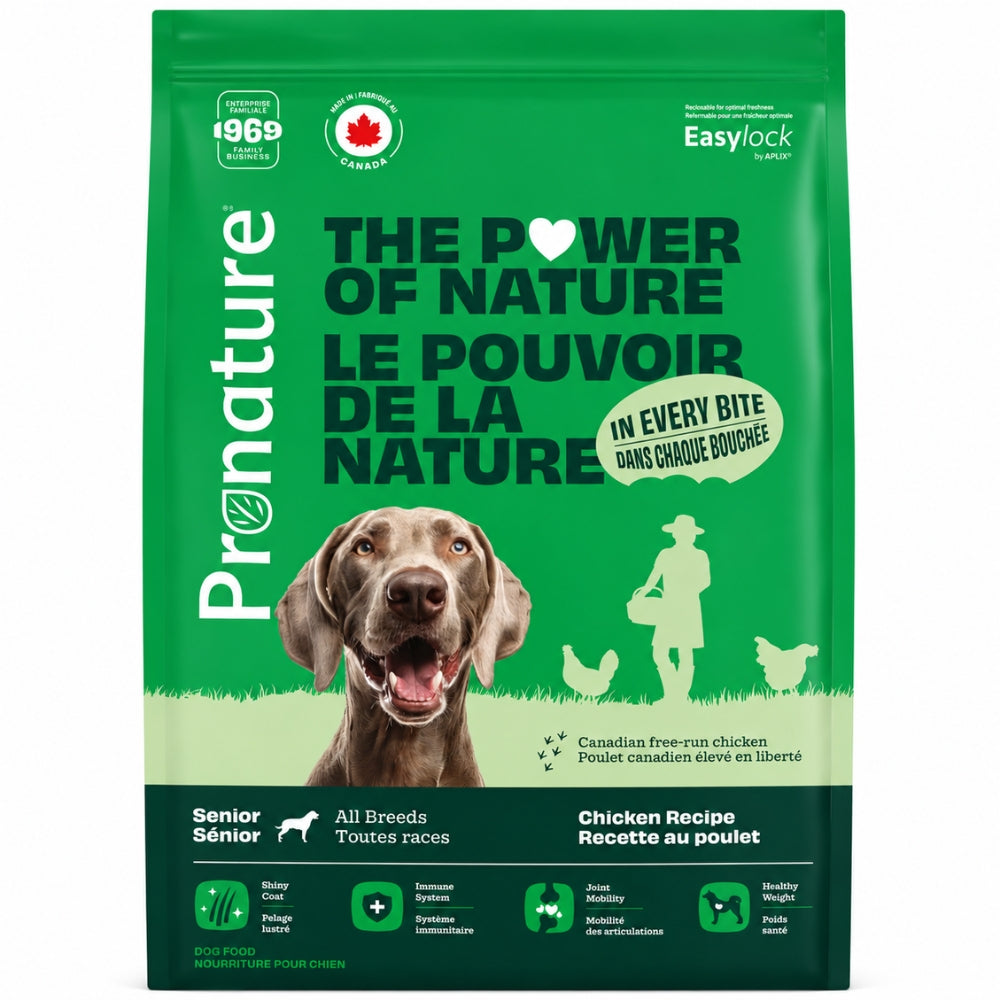 Pronature Alimento para Perros Senior de Todas las Razas Sabor Pollo 11,3 Kg