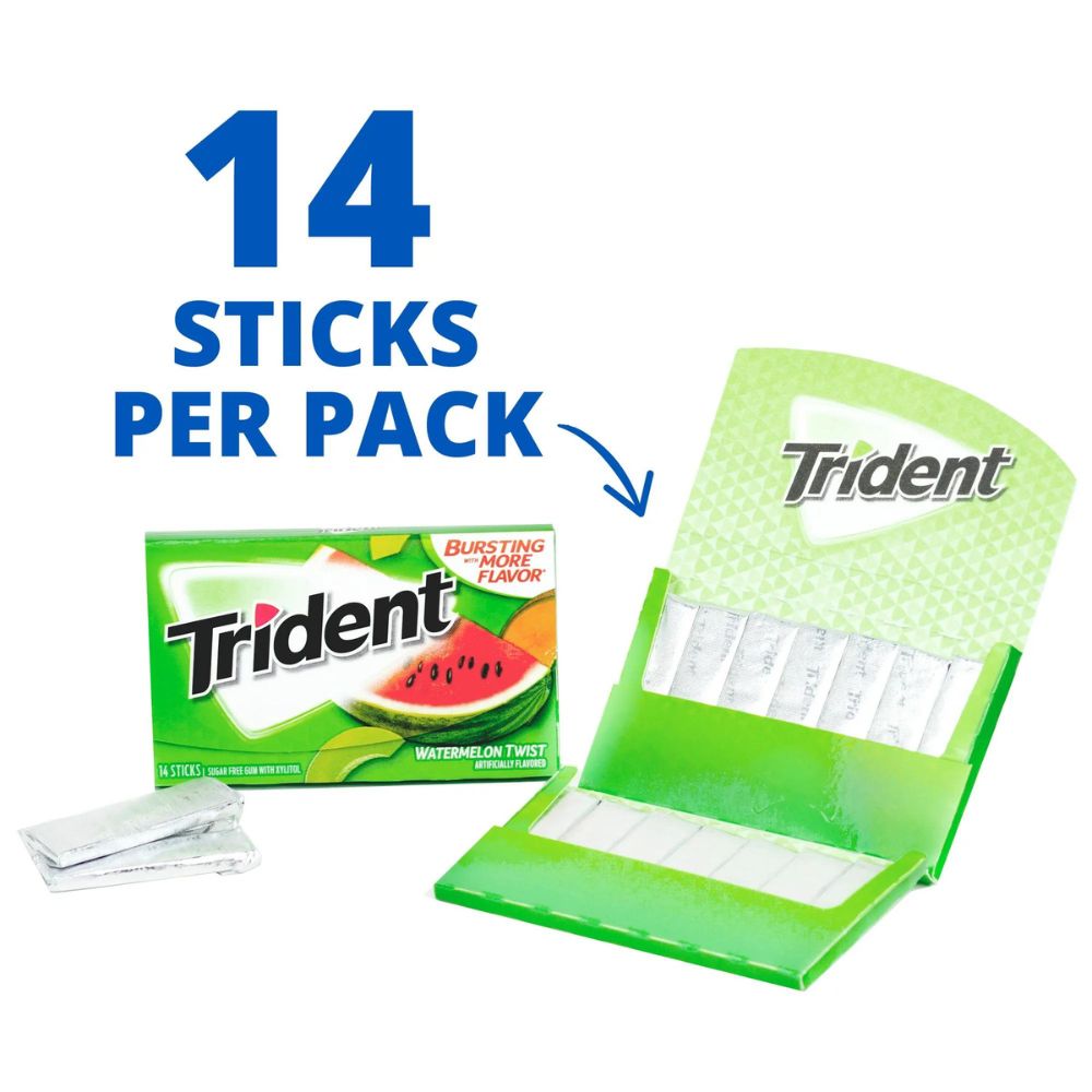 Trident Watermelon 3 Pack 14und c/u