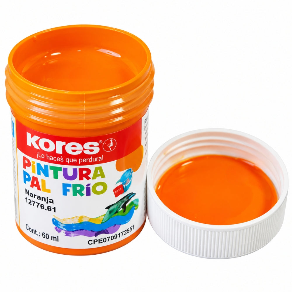 Kores Pintura Al Frio 60ml Color Naranja 1 Und