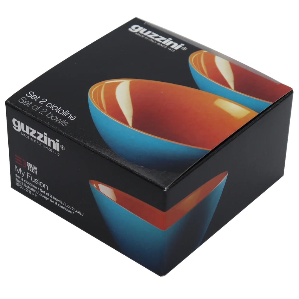 Guzzini My Fusion Set De 2 Bowls Azul/Naranja 12cm