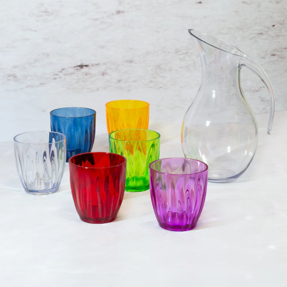 Guzzini Set Aqua Guzzini - Jarra + 6 Vasos Multi Colors Acrílico