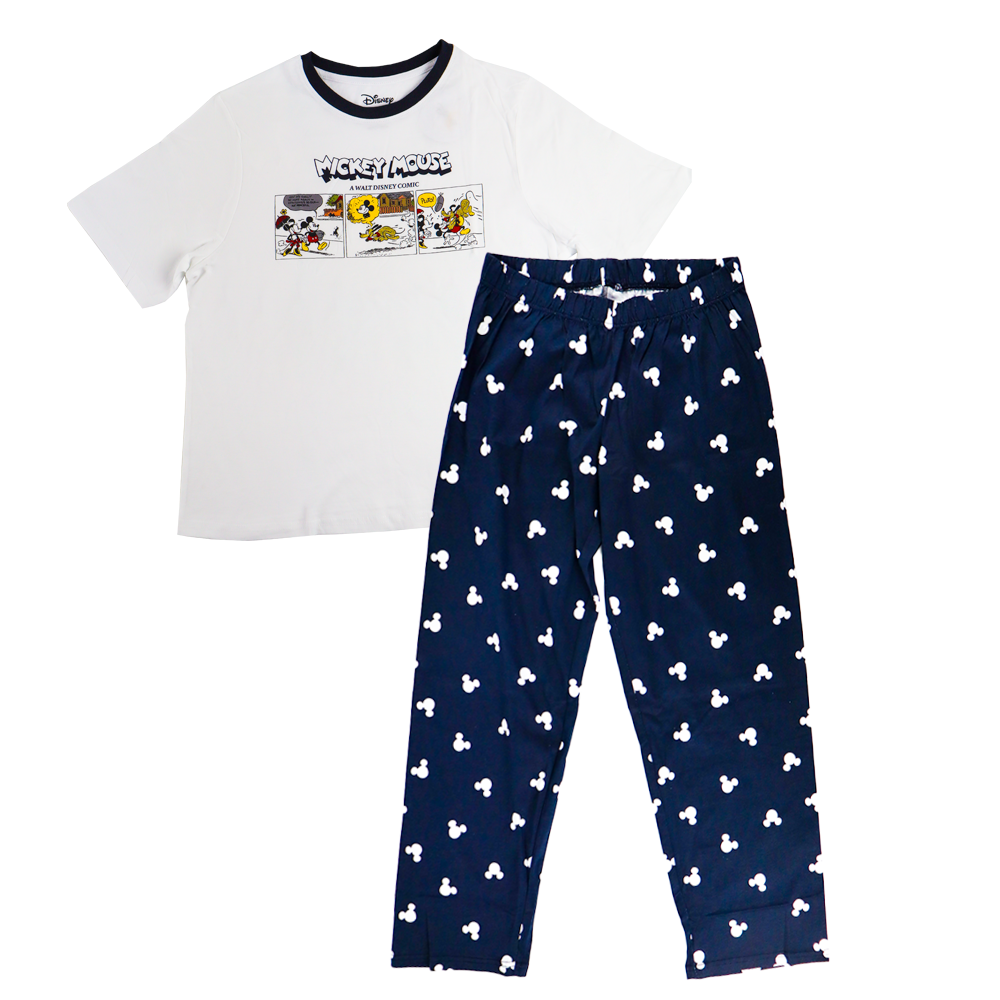 Disney Mickey Mouse Tee & Cuffed Leg Pijama Set