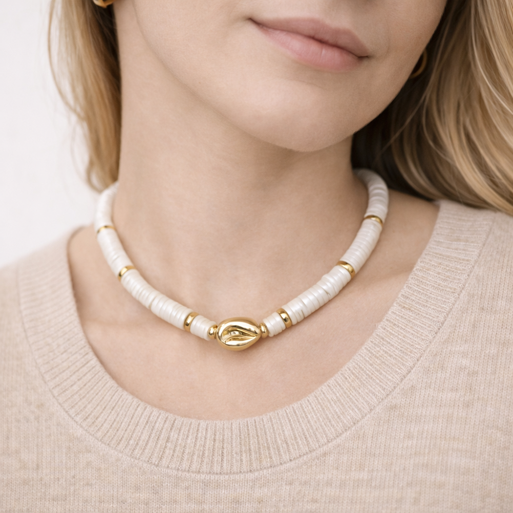 H&Co Collar De Pukas White