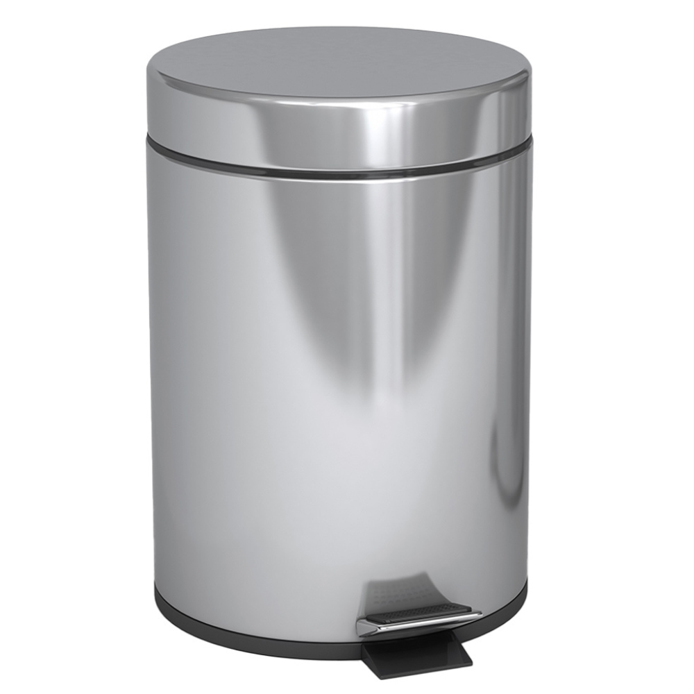 Alfa Hogar Papelera Pedal Bin Acero Inoxidable 5Lt.