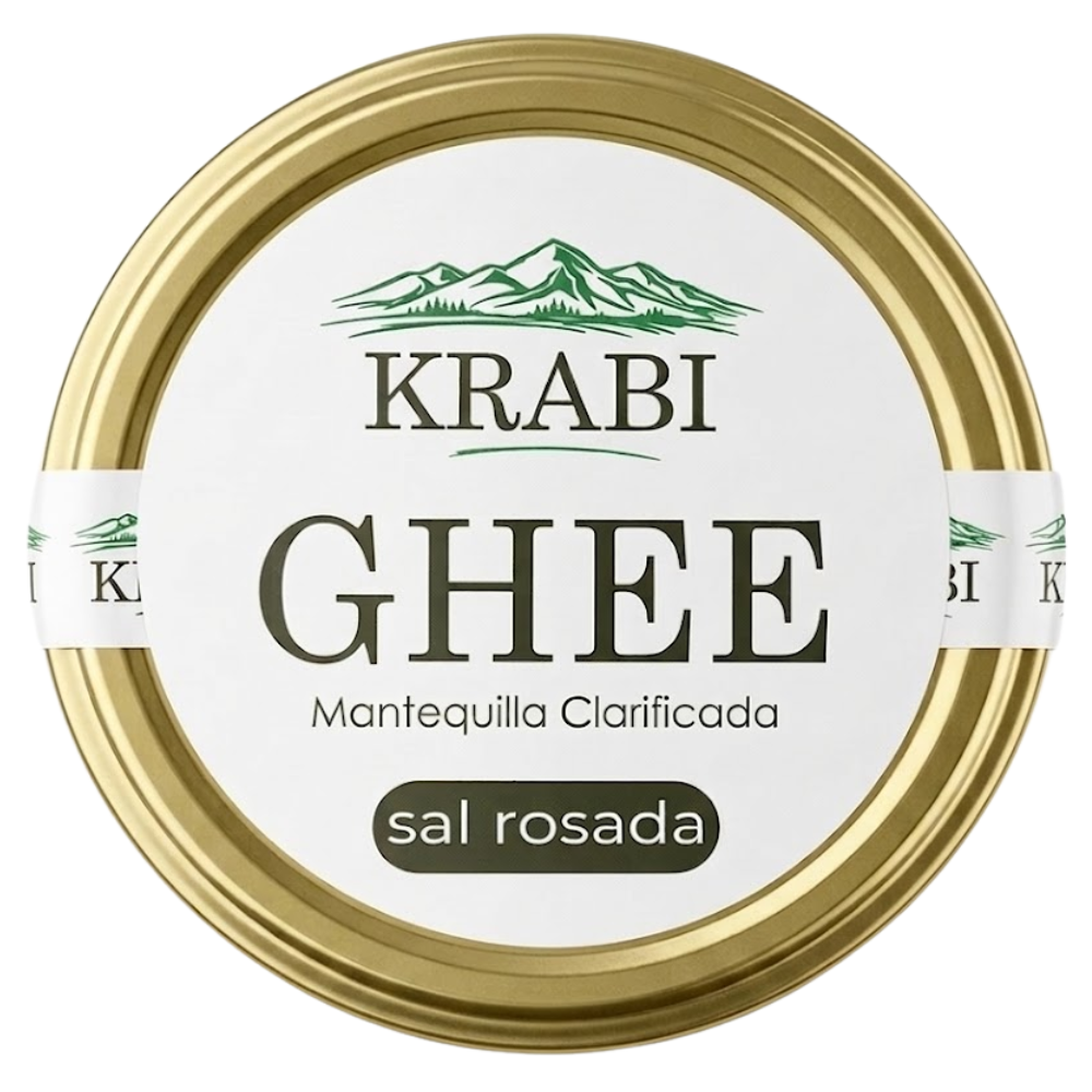 Ghee Mantequilla Clarificada Con Sal Rosada del Himalaya Krabi 400gr