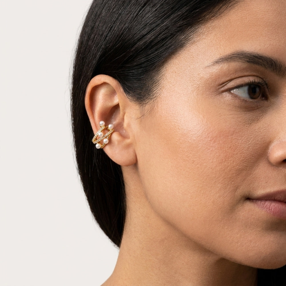 H&Co Ear cuffs Marea de Perlas