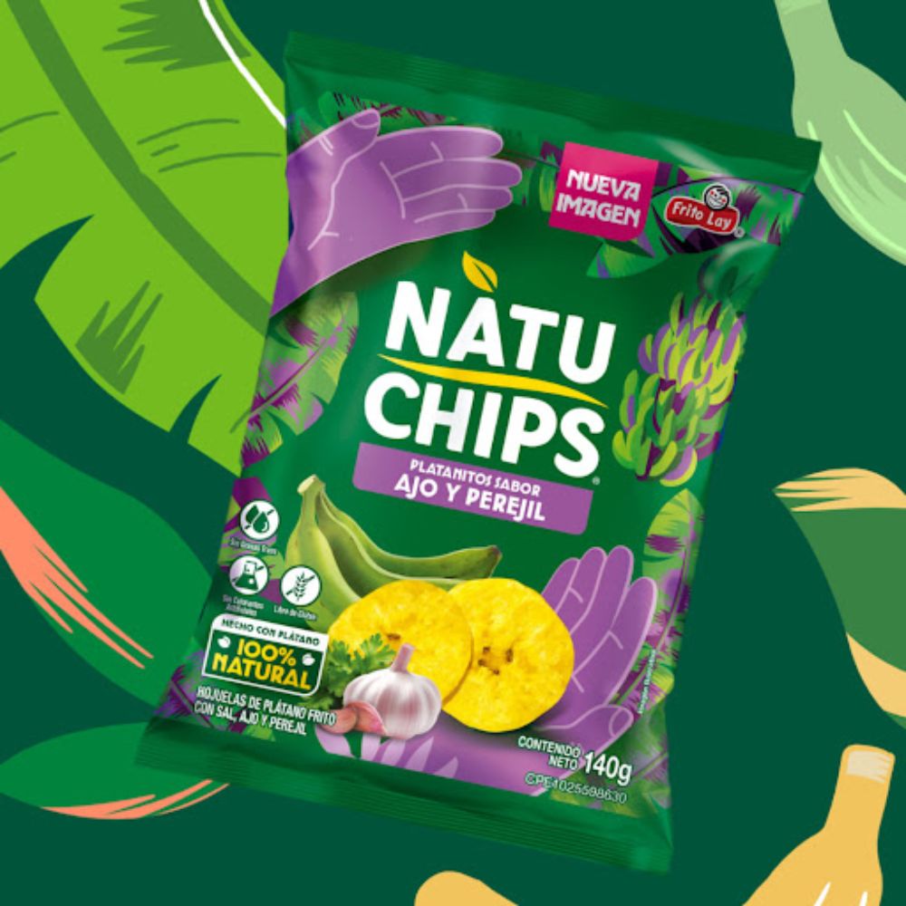 Platanitos Natuchips  Ajo y Perejil 140gr