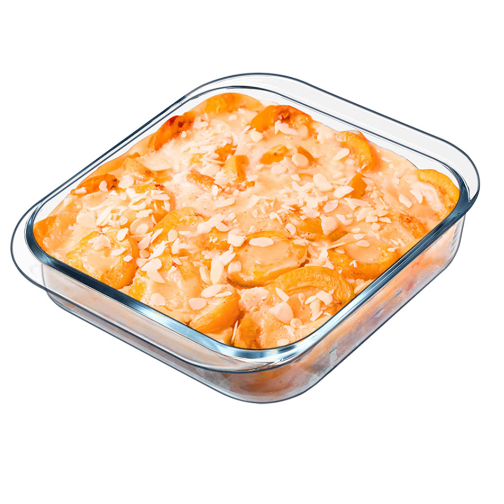 Alfa Hogar Refractario De Vidrio Borosilicato Cuadrado 1.8Lt