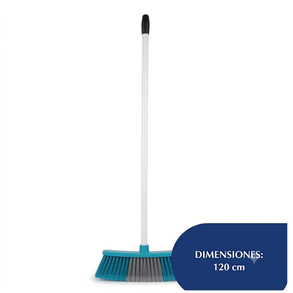 Alfa Hogar Home Clear Escoba Con Palo De Metal Premium