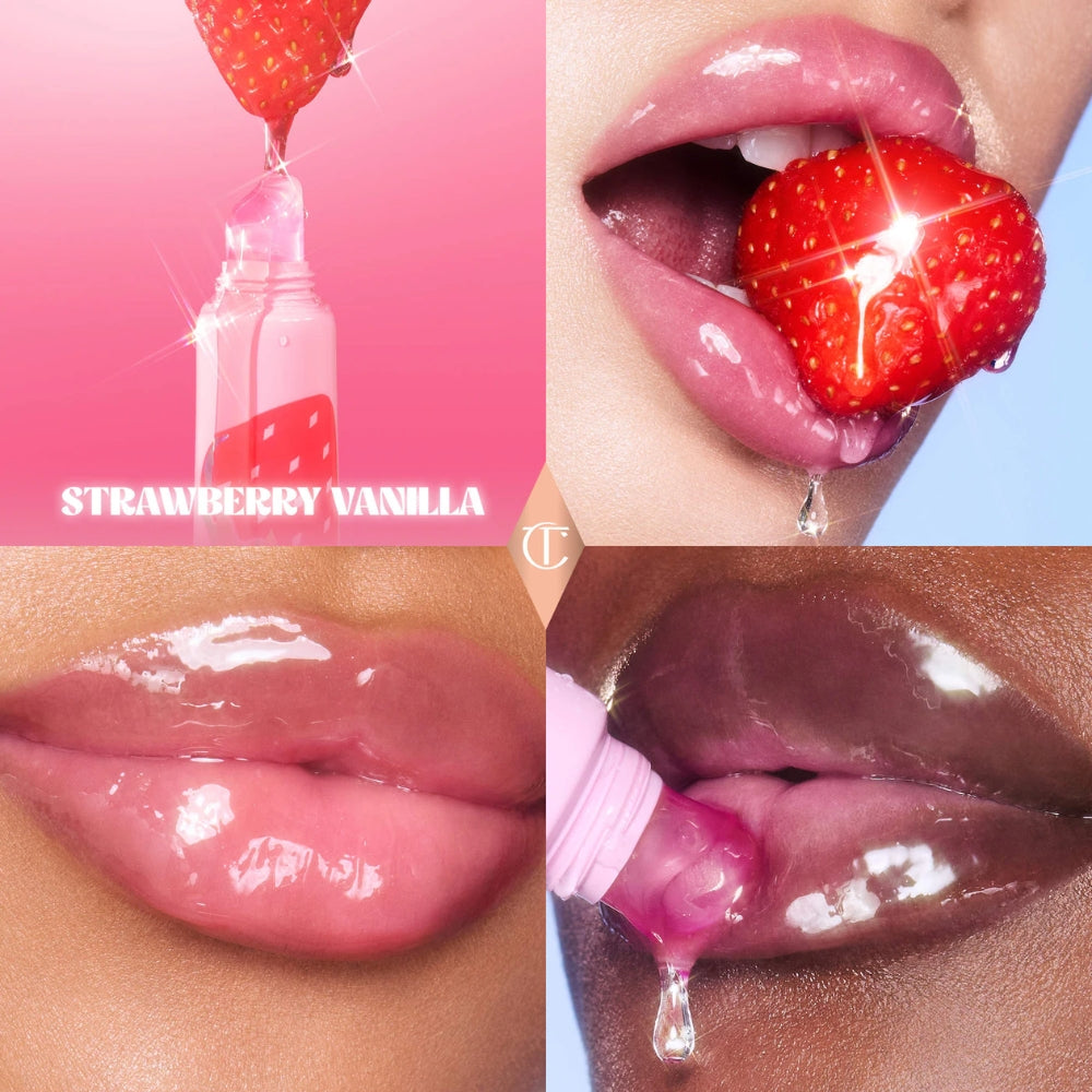 Charlotte Tilbury Unreal Lips Healthy Glow Nectar Lip Oil Strawberry Vanilla 14 mL