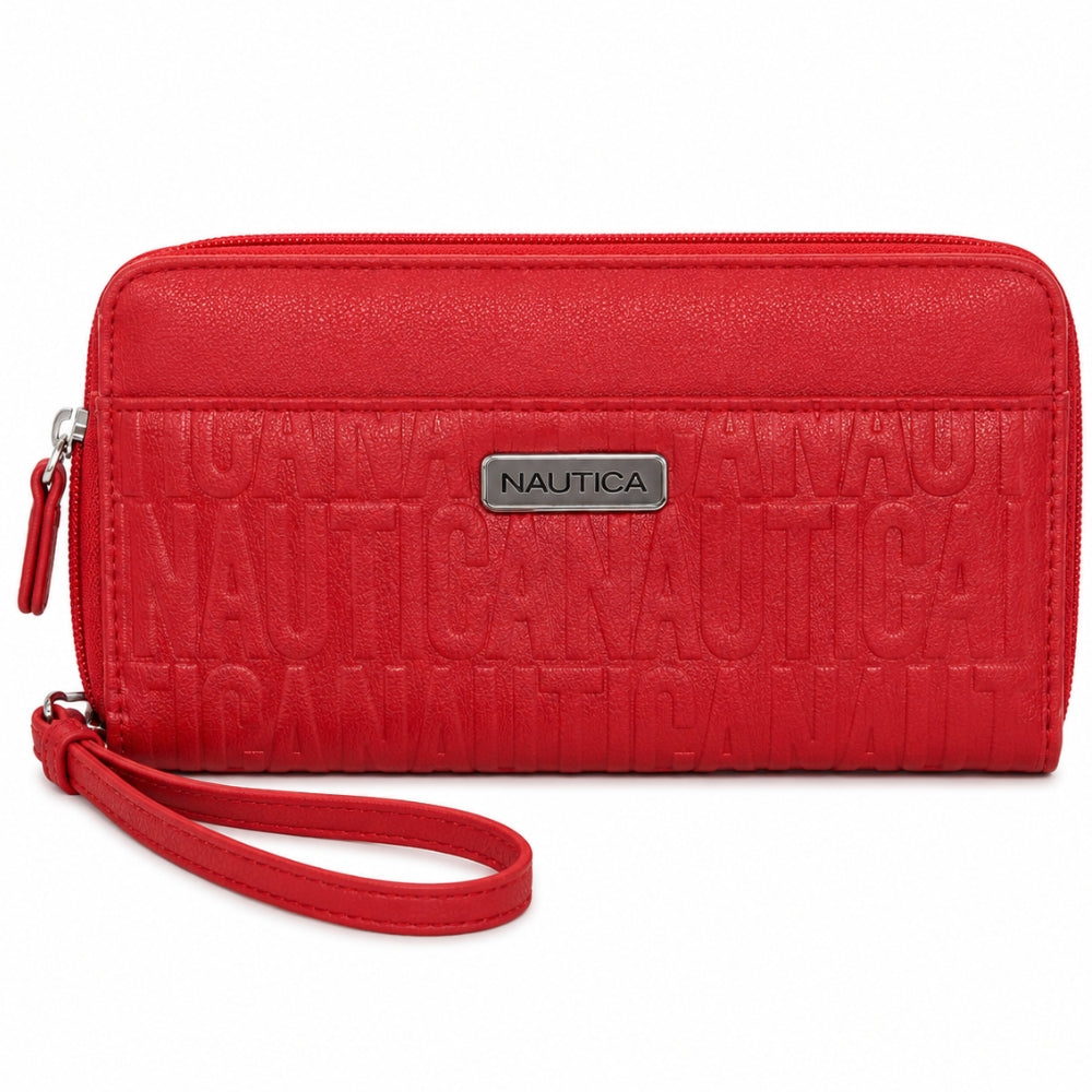Nautica Monedero Doble Cierre Rojo